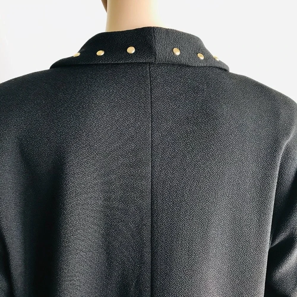 Michael Kors Studded Black‎ Blazer Jacket  Career Office Minimalist Small NWT - Picture 7 of 8